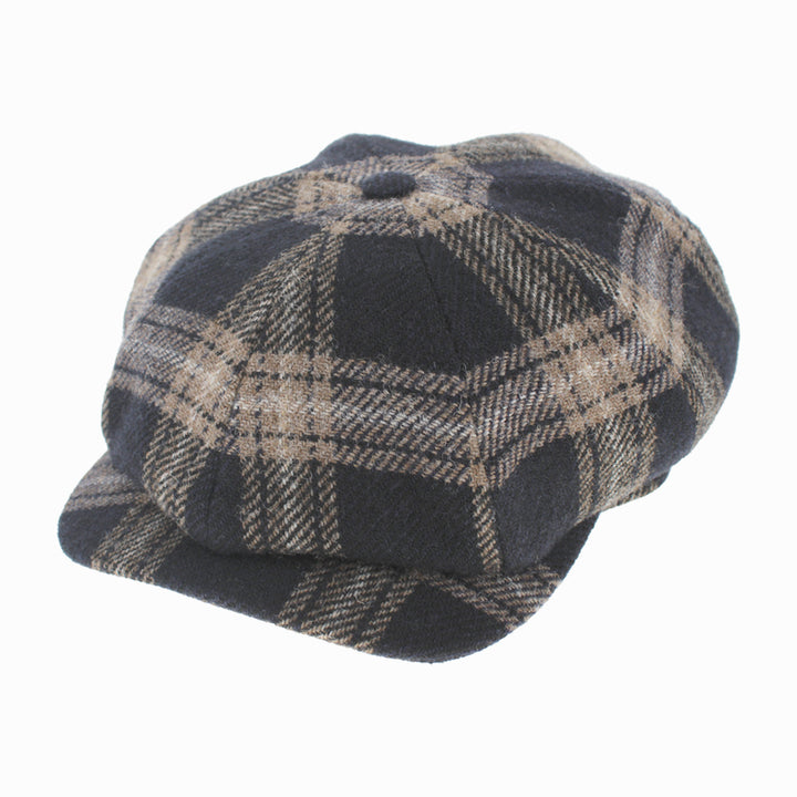 Wigens Lukas - European Caps Unisex Hat Cap wigens Black Plaid 999 56 Hats in the Belfry