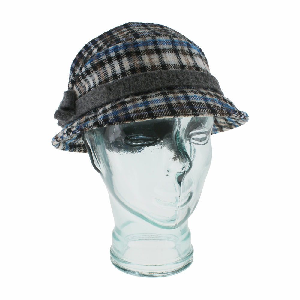 Belfry Matilda - Belfry Italia Unisex Hat Cap Carina Cream/Blue Check OSFM Hats in the Belfry